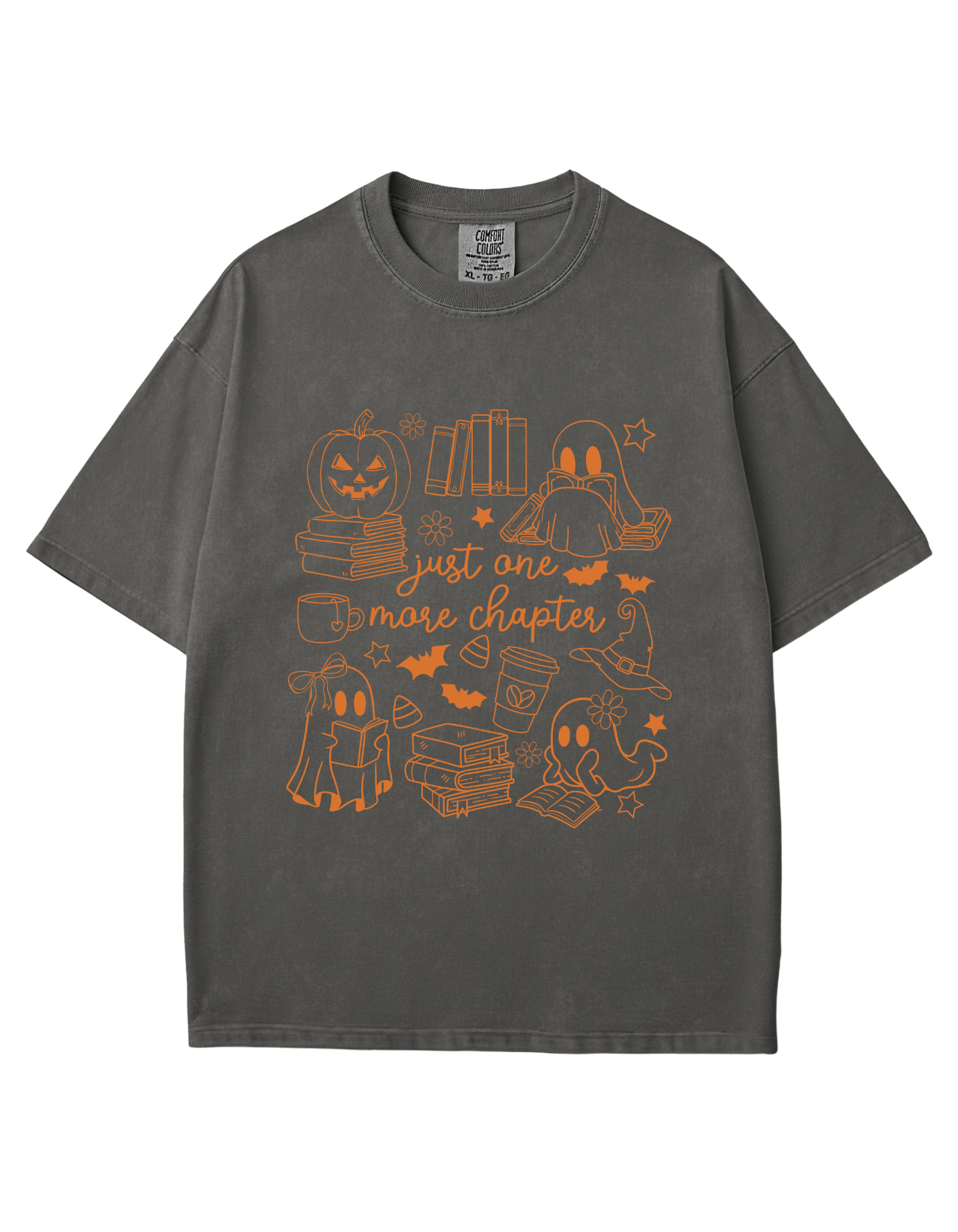 Just One More Chapter Tee (orange)