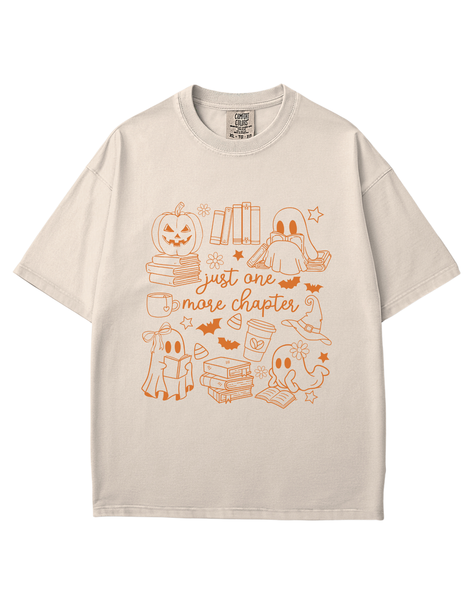 Just One More Chapter Tee (orange)
