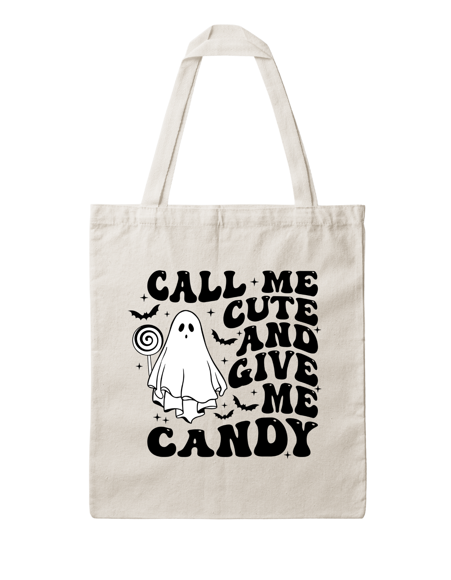 Call Me Cute & Give Me Candy Tote Bag